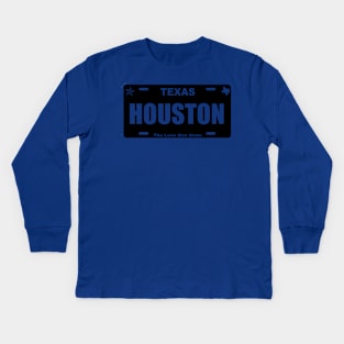 texas license plate Kids Long Sleeve T-Shirt